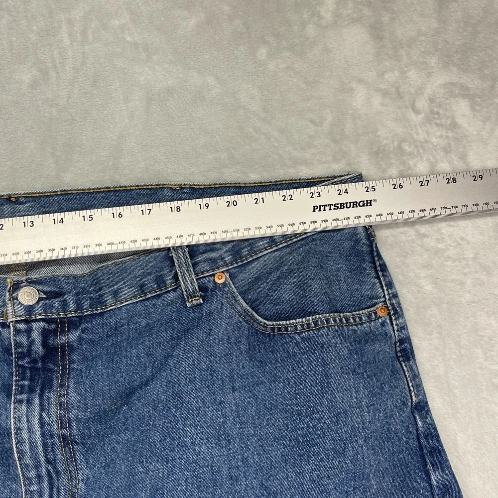 Levi's 505 Jeans Mens 50x30‎ (50x28) Blue Denim Regular Fit 5-Pocket 04505-4891